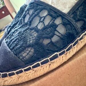 Women’s black espadrille flats, Size 7.5